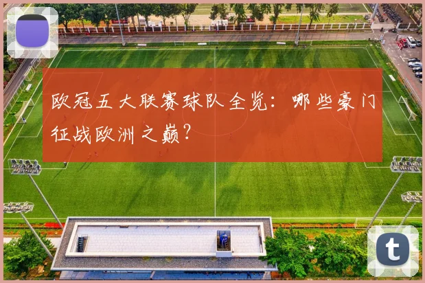 欧冠五大联赛球队全览:哪些豪门征战欧洲之巅?